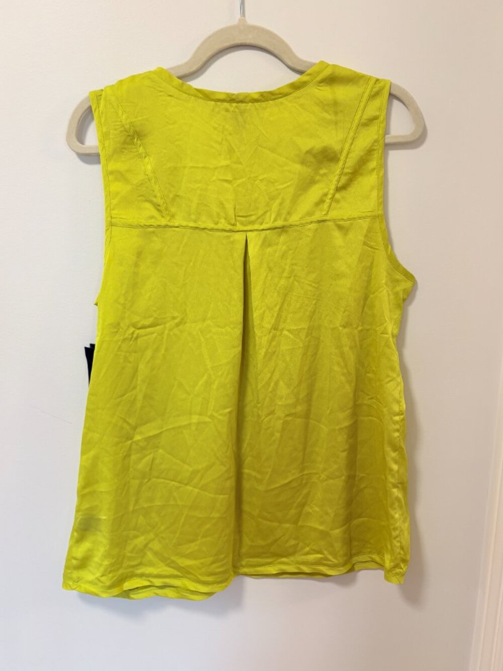 Adrianna Papell Chartreuse Tank Top Sleeveless Beaded Size 10 NWT Flawed* - Picture 10 of 15